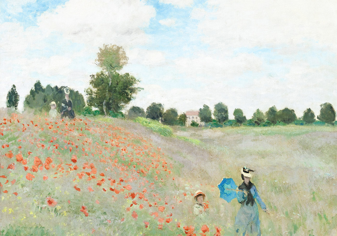 Das Mohnfeld 1873 Poster von Claude Monet