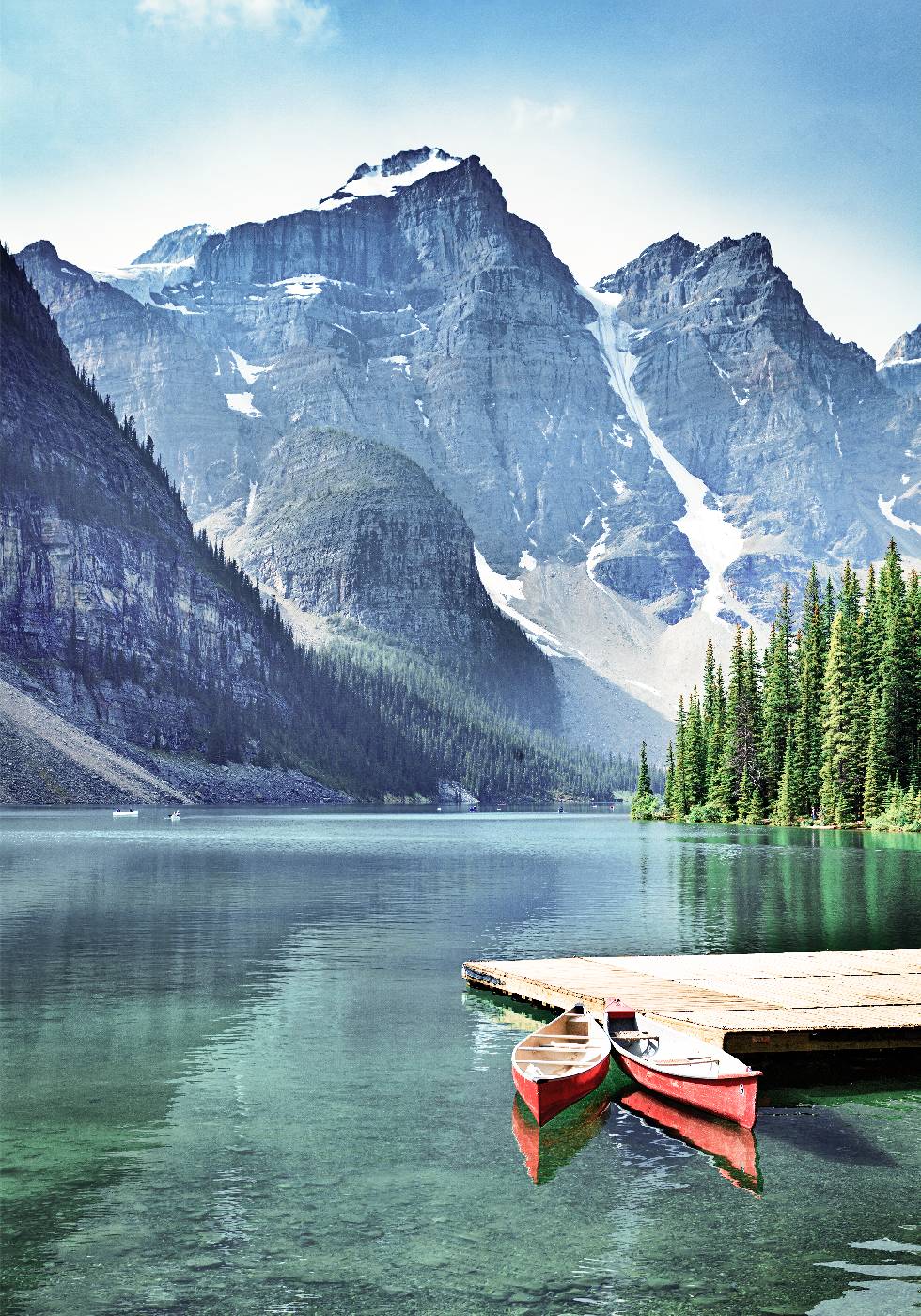 Canoes in the Lake Plakat - Posterbox.no