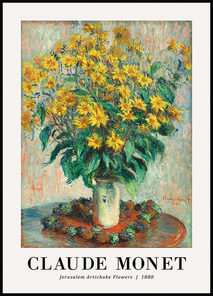 Jerusalem Artichoke Flowers 1880 Plakat by Claude Monet - Posterbox.no