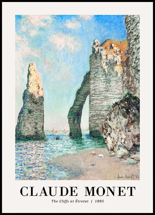 The Cliffs at Etretat 1885 Plakat by Claude Monet - Posterbox.no