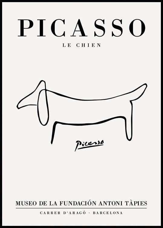 Pablo Picasso - Le Chien Plakat - Posterbox.no