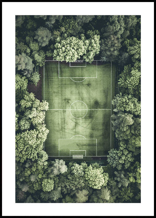 Poster Grüner Fußballplatz 