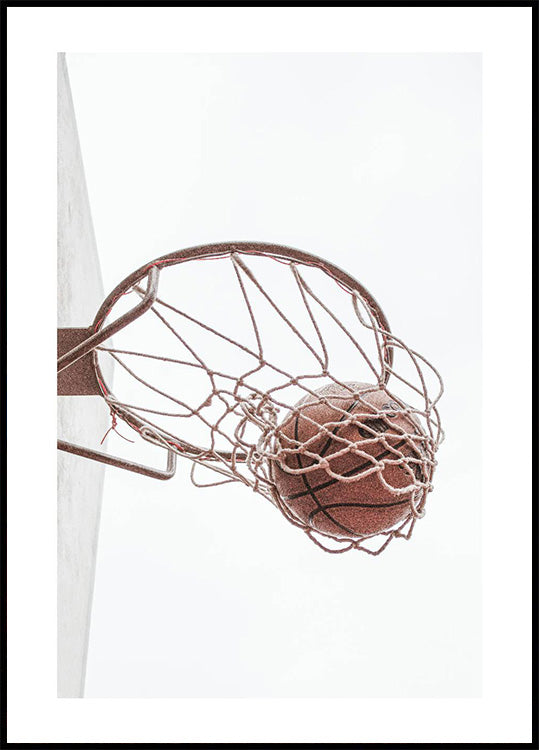 Basketball in Bewegung Poster