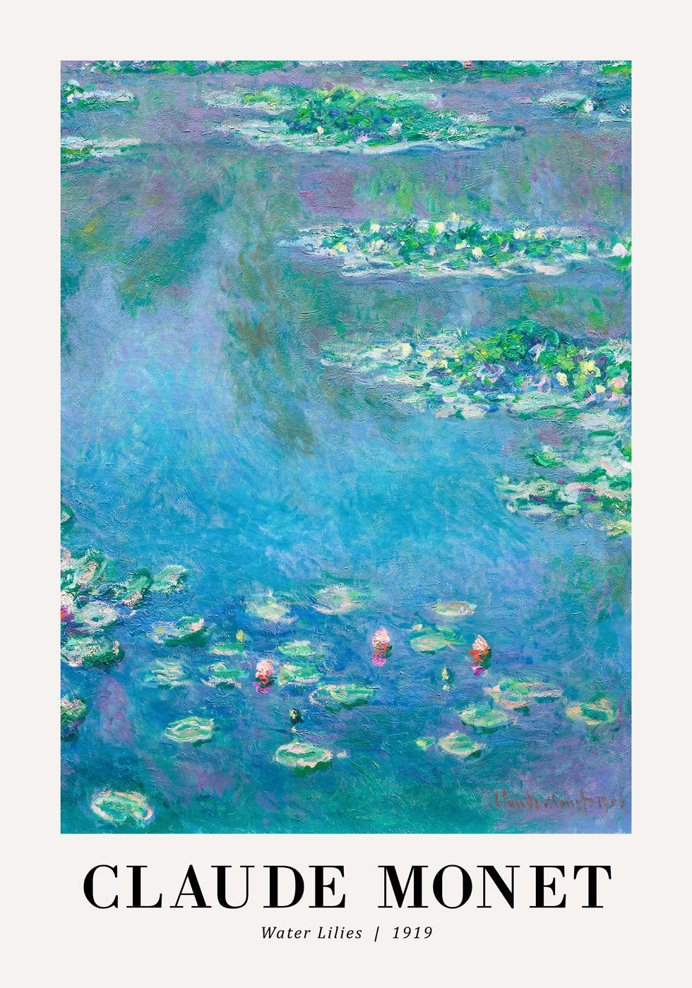 Water Lilies 1919 Plakat by Claude Monet - Posterbox.no