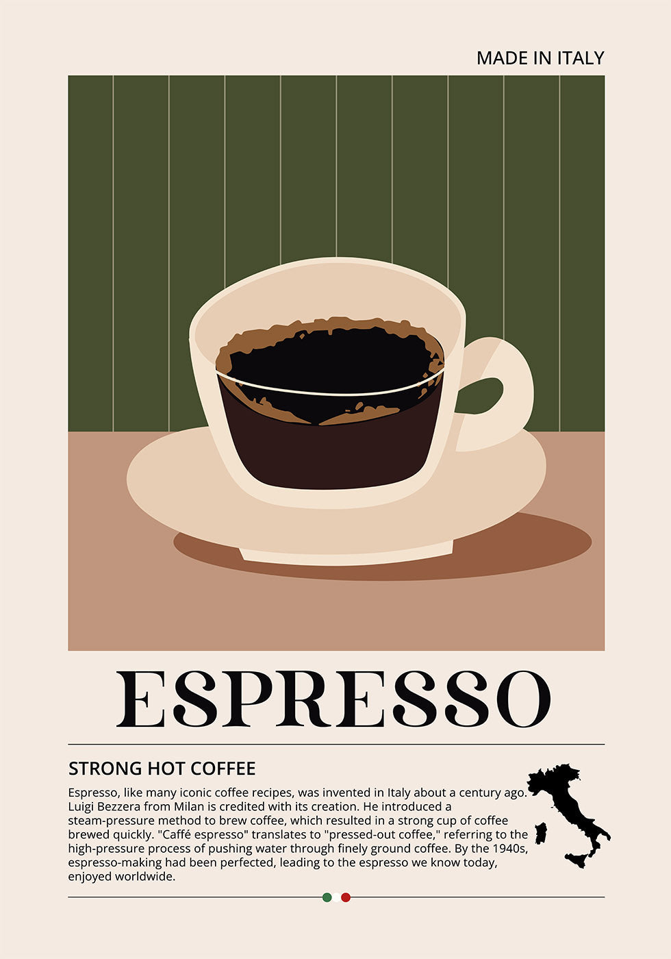 Espresso, starker Kaffee Poster