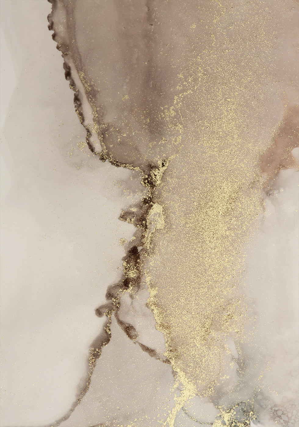 Abstract Gold Flow Poster