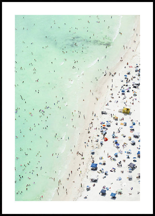 Poster mit Aktivitäten für den Strandtag