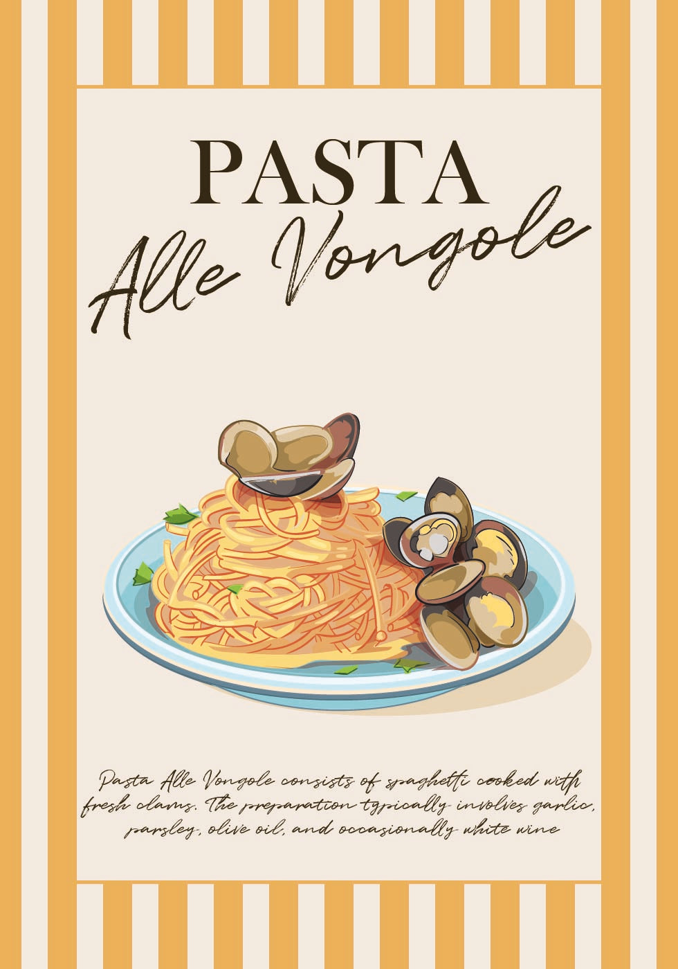 Poster Pasta Alle Vongole