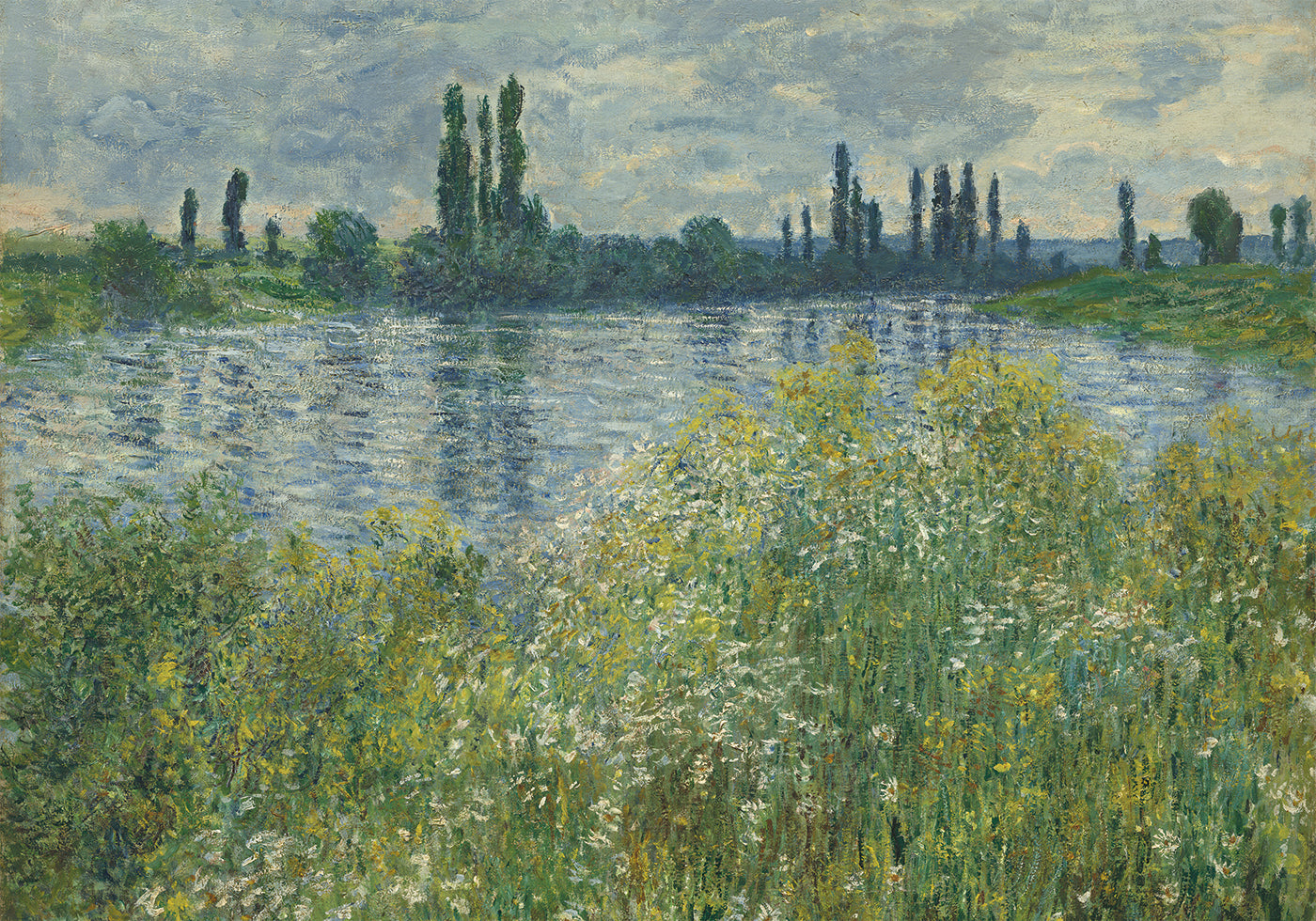 Ufer der Seine von Claude Monet Poster 