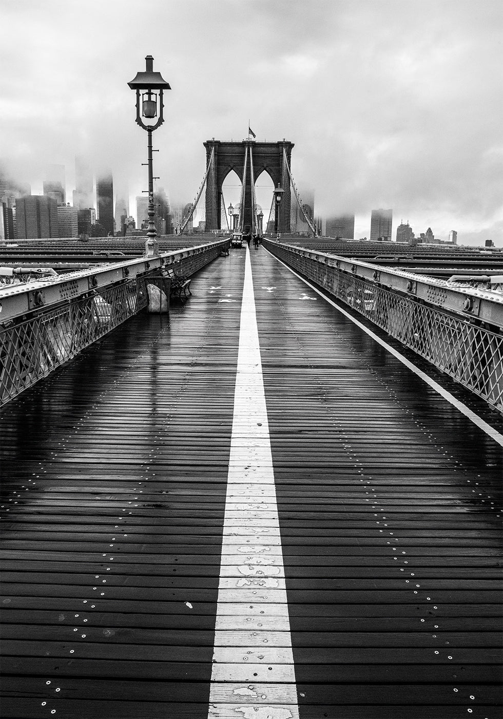 Poster Spaziergang durch die Brooklyn Bridge 