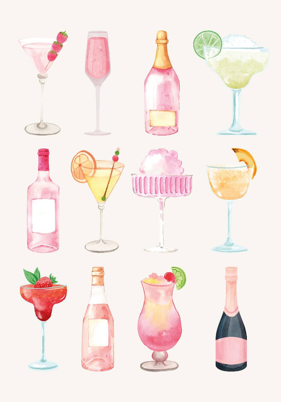 Champagner-Cocktail Poster