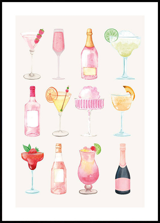 Champagner-Cocktail Poster