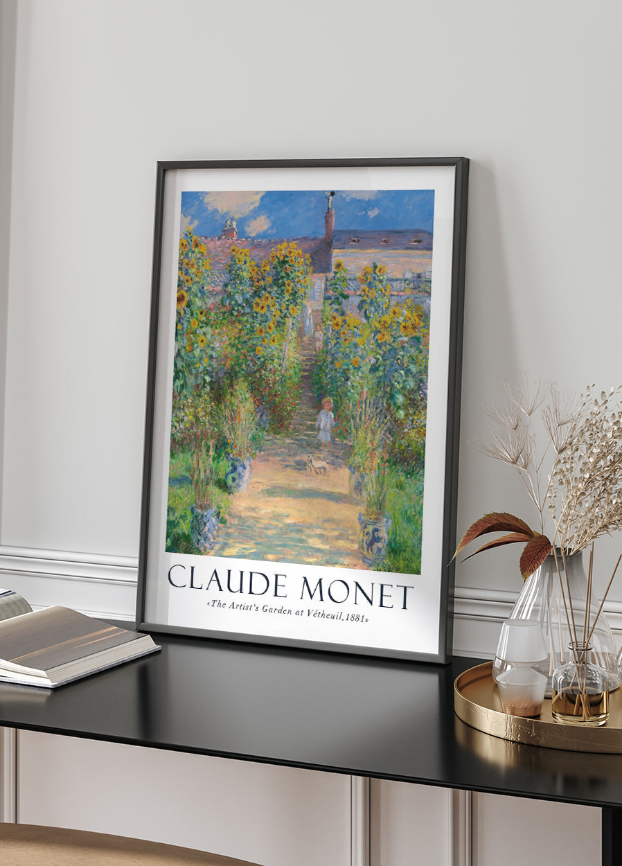 Poster Claude Monet - Der Garten des Künstlers in Vétheuil 