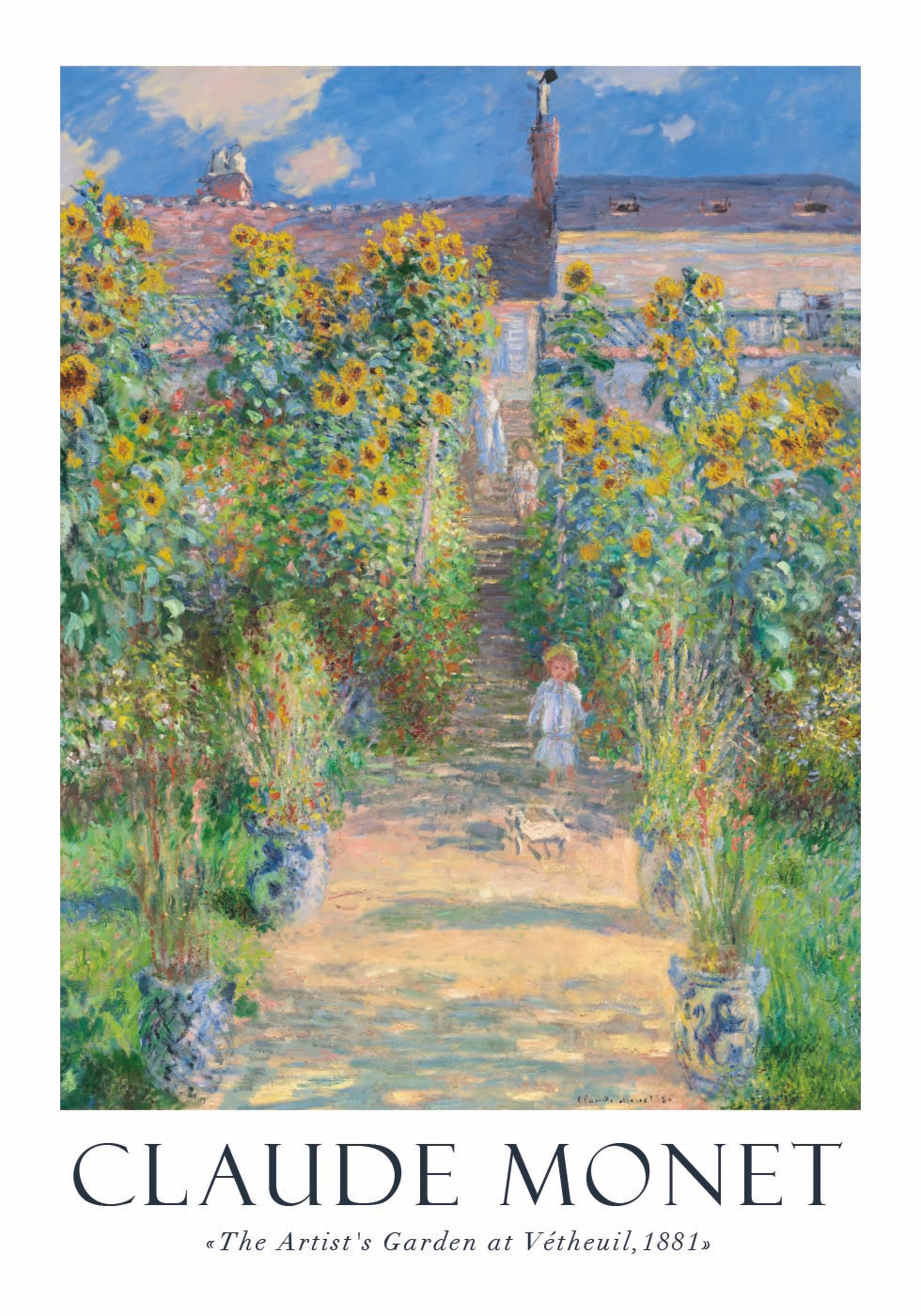 Poster Claude Monet - Der Garten des Künstlers in Vétheuil 