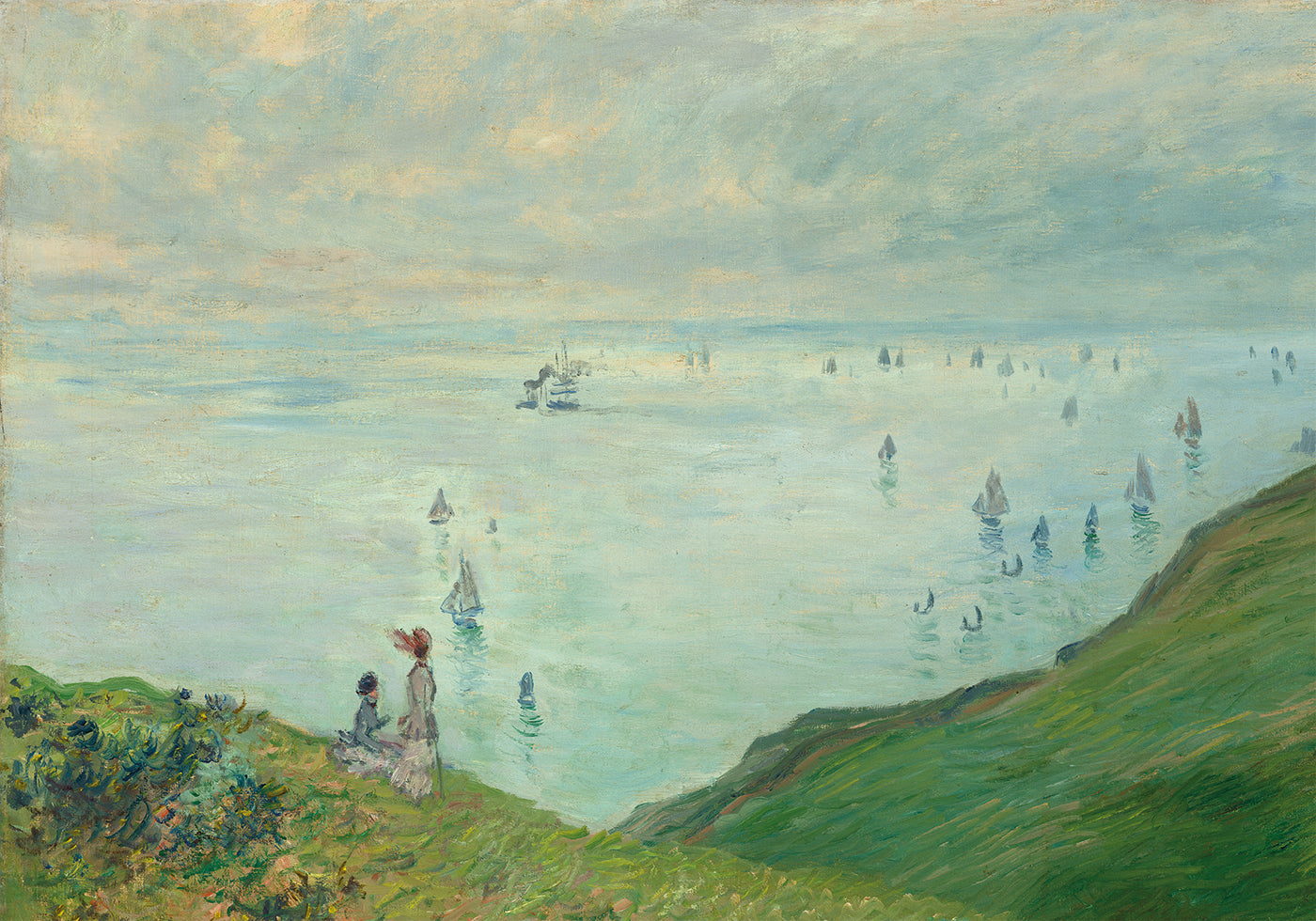 Klippen bei Pourville von Claude Monet Poster 