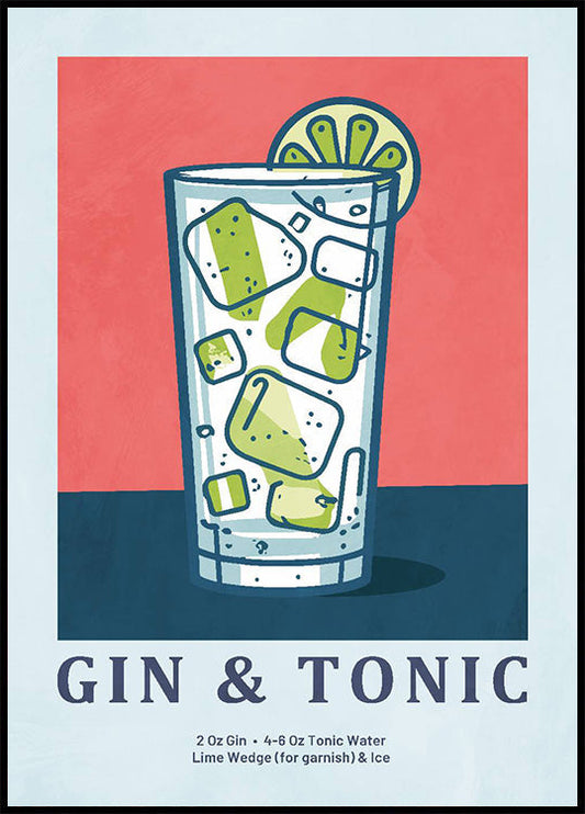 Refreshing Gin and Tonic Drank Poster