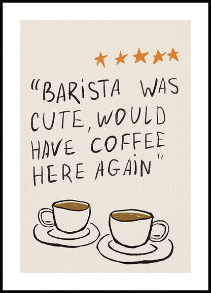 Barista war süß Poster