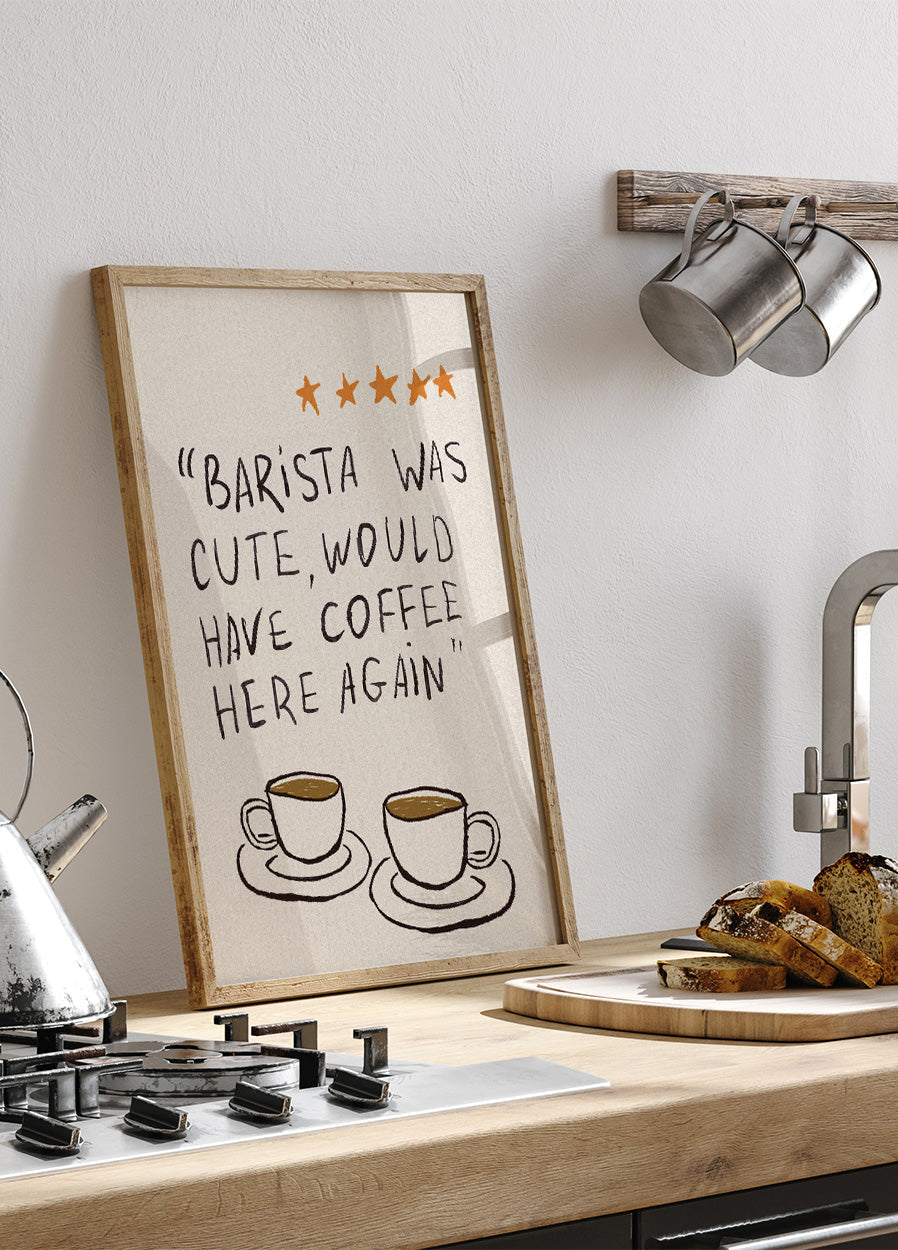 Barista war süß Poster