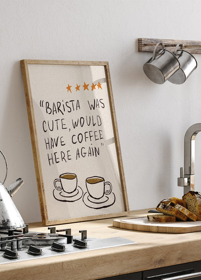 Barista war süß Poster