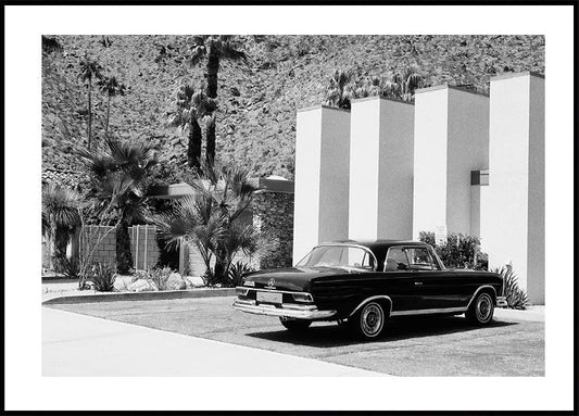 Poster Altes Auto in Palm Springs 