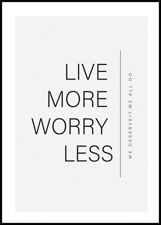 Live More Plakat - Posterbox.no