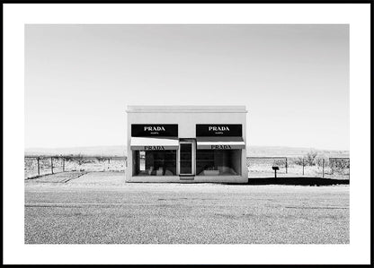 Prada Marfa Schwarz-Weiß-Poster