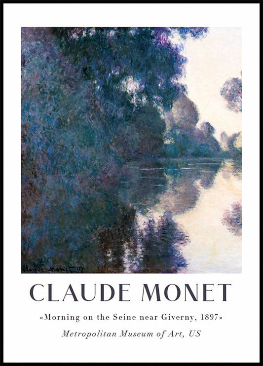 Poster Claude Monet - Morgen an der Seine bei Giverny 