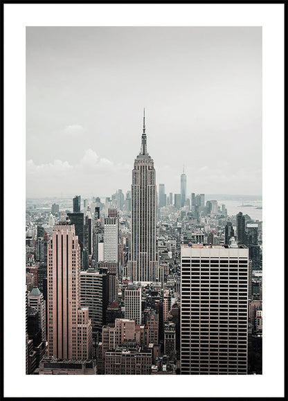 Poster Skyline von New York City mit dem Empire State Building 