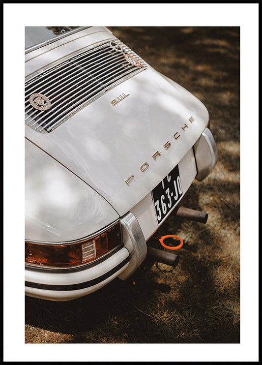 Weißer Porsche 911 Poster 