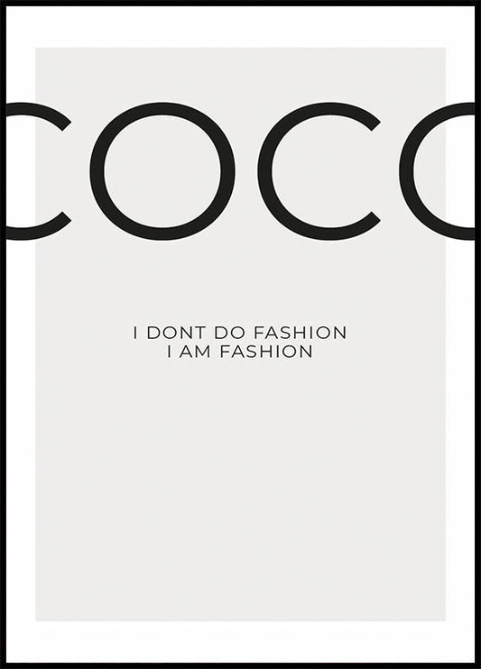 Cocos modisches Statement Poster