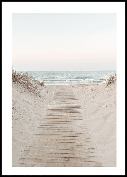 Poster Holzweg zum Strand 