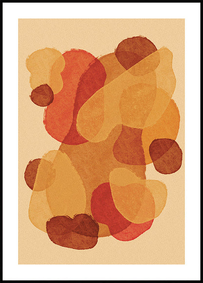 Warm Abstract Shapes Poster