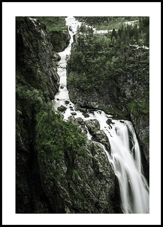 Poster zum majestätischen Wasserfall Vøringfossen 