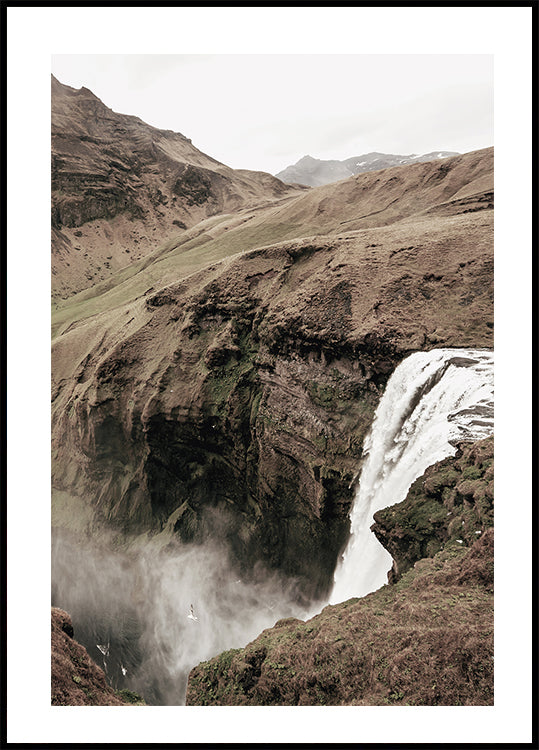 Poster Skógafoss-Wasserfall 