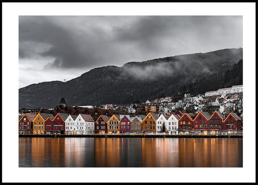 Poster Historischer Kai in Bergen