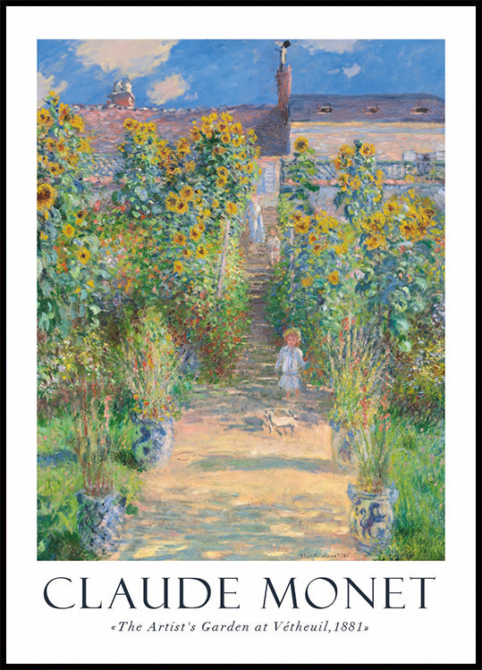 Poster Claude Monet - Der Garten des Künstlers in Vétheuil 