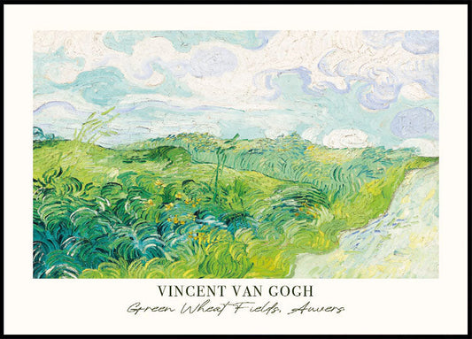 Green Wheat Fields by Vincent van Gogh Poster