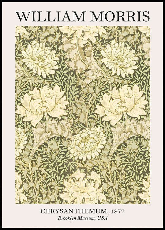 Poster „Chrysantheme“ von William Morris