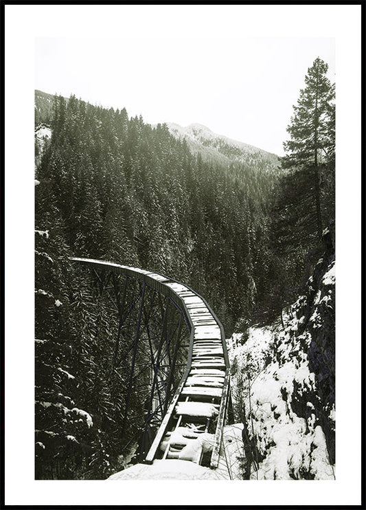 Poster Winter-Eisenbahn 