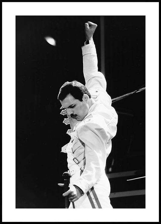 Freddie Mercury Live - Hand hoch Poster 