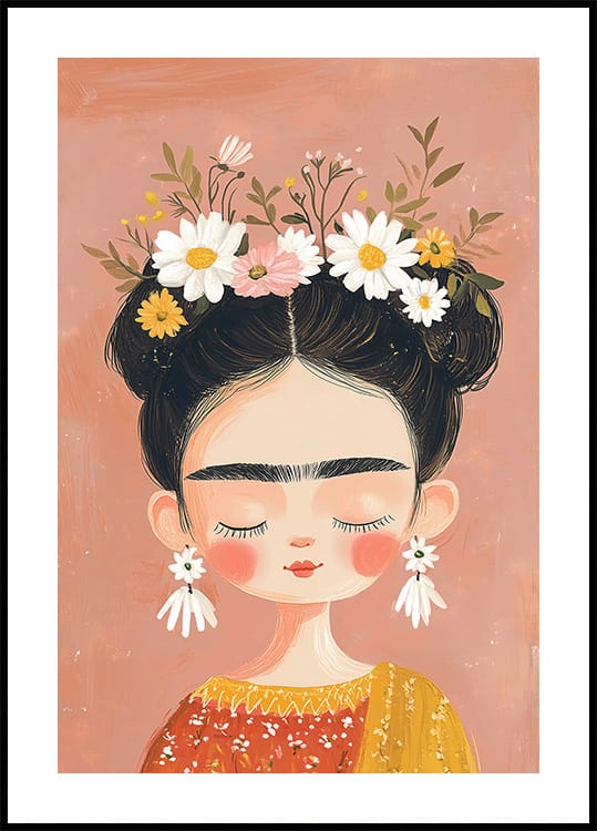 Von Frida Kahlo inspiriertes Kunstposter