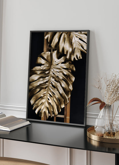 Golden Leaves Art Poster