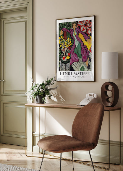 Henri Matisse - Frau im lila Mantel Poster 