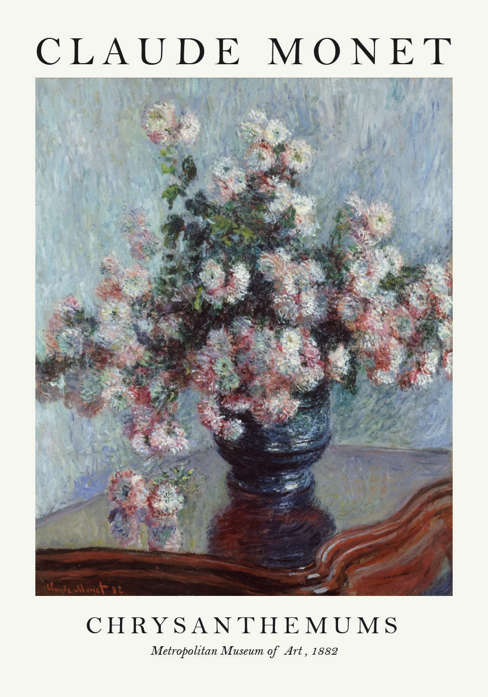 Monet-Chrysanthemen Poster 