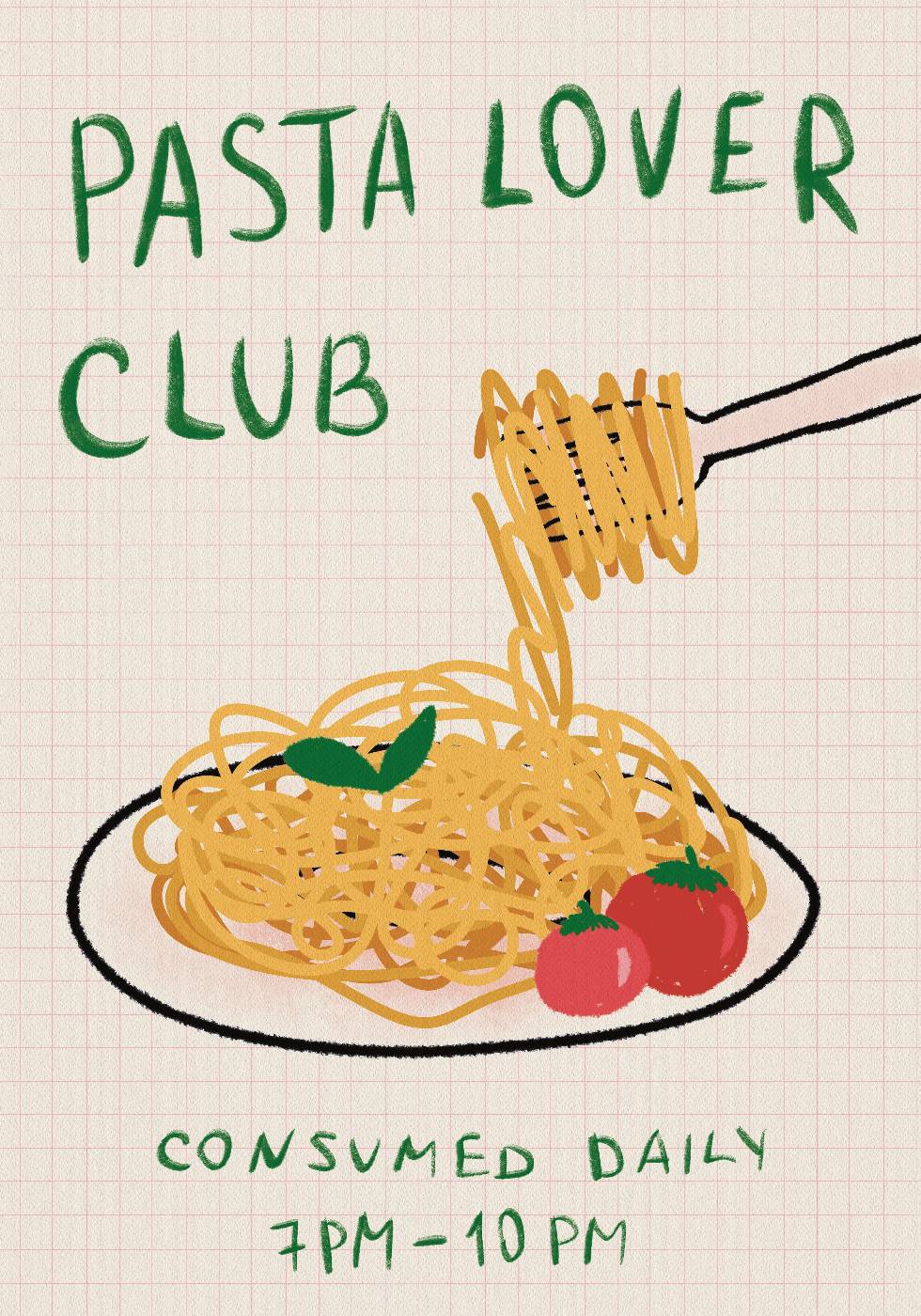 Pasta-Tag-Plakat 