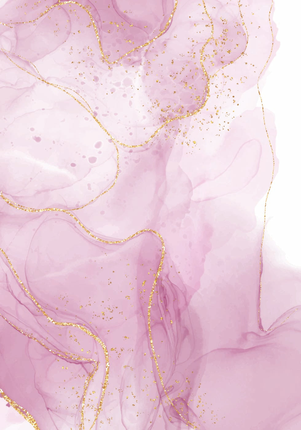 Abstract Pink and Gold Art Poster