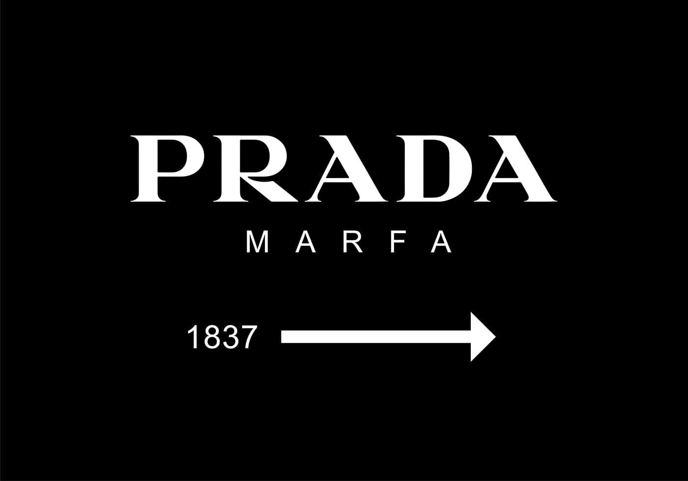 Prada Marfa Schwarz Poster