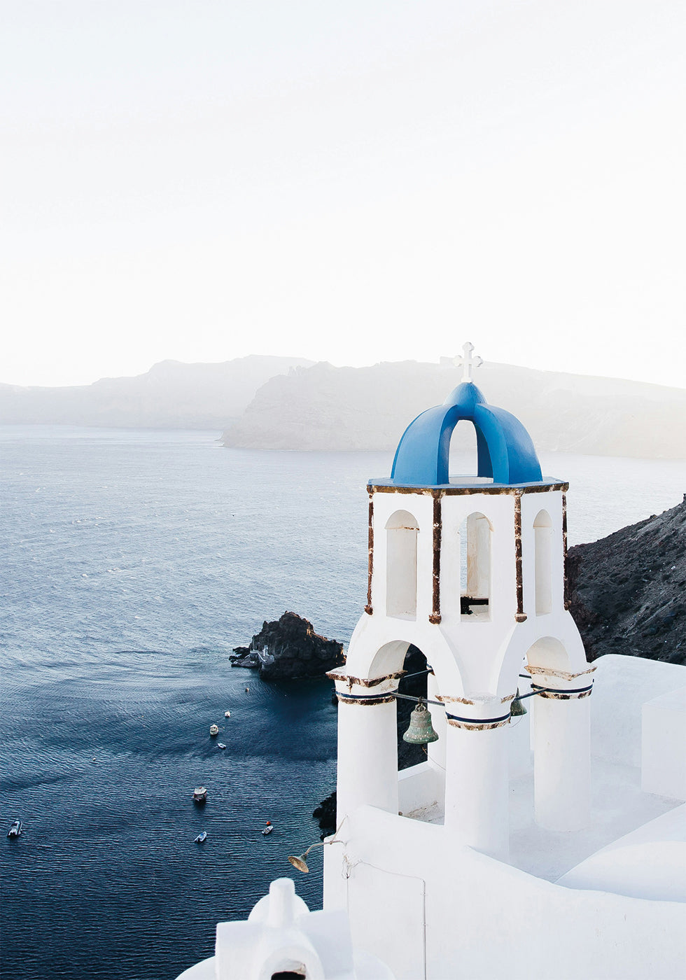 Santorini Seaside Vista Poster