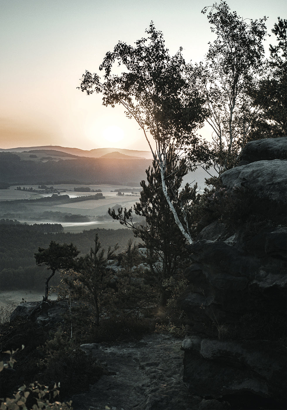 Poster Sonnenaufgang im Nationalpark, Schweiz 