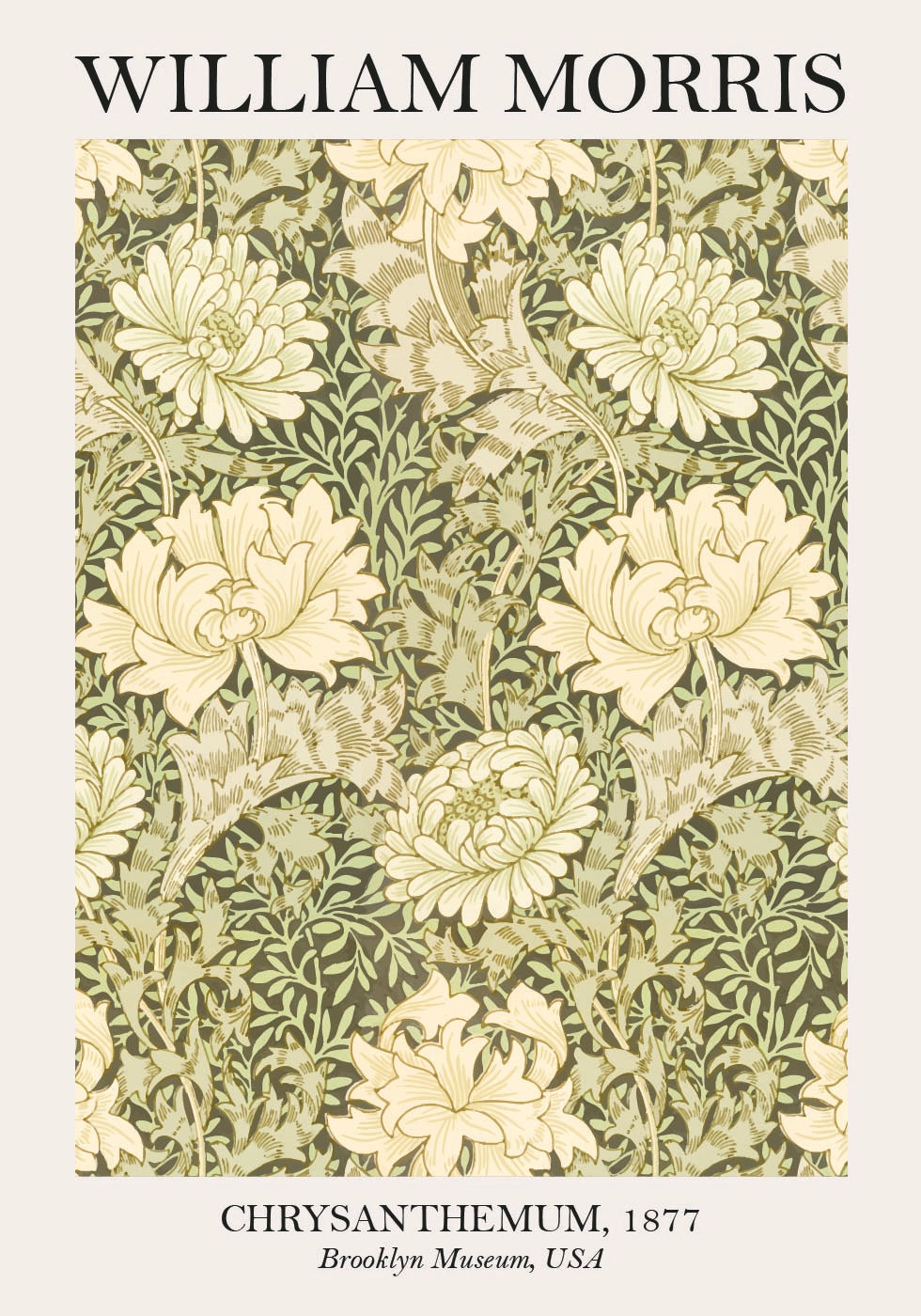 Poster „Chrysantheme“ von William Morris